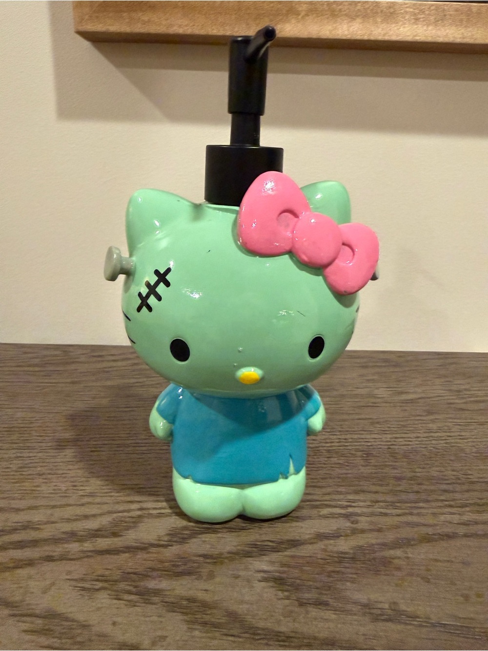 Hello Kitty Frankenstein Halloween Soap Lotion Dispenser Green & Pink